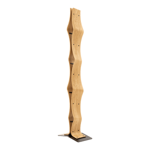 Max Levi Vertigo Select Oak wood wine rack, wine stand rack, a wine rack, black stand, corner image without bottles 3