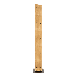 Max Levi Vertigo Select Oak wood wine rack, wine stand rack, a wine rack, black stand, side image without bottles